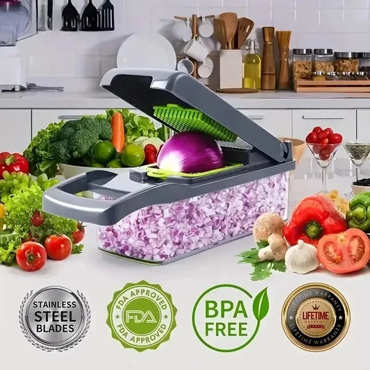 Multifunctional Vegetable Chopper Grate Food Handle Food
