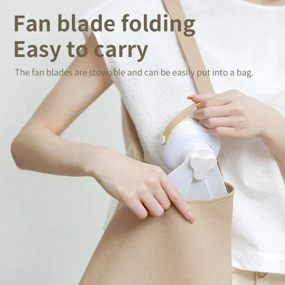 Portable wireless mini ceiling fan light USB fan with remote control