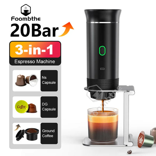 Wireless Electric Portable Espresso Coffee Machine for Car & Home Camping
