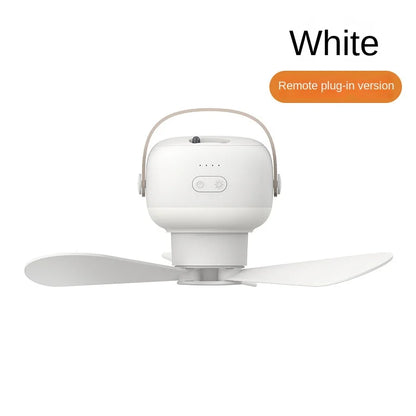 Portable wireless mini ceiling fan light USB fan with remote control